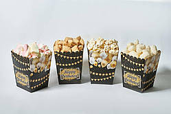 Коробочки для солодощів "Happy Birthday black" 5 шт./пач.