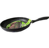 Сковорода з АП мармуровим покриттям "Hozland cook" d=240 / HL-FG-4224 / чорна