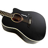 Набір акустична гітара Equites EQ905C BK 41 + чохол + медіатори, фото 3