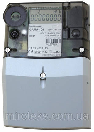 Однофазний лічильник електроенергії GAMA 100 (5-80А) з вбудованим радіомодемом ZigBee, фото 1