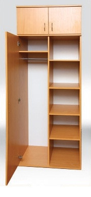 Шафа для книг і одягу напівзакрита однодверна з антресолю (0635,0654), фото 1