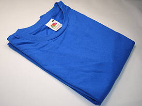 Приталені чоловіча футболка Яскраво-синя розмір S 61-200-51, фото 2