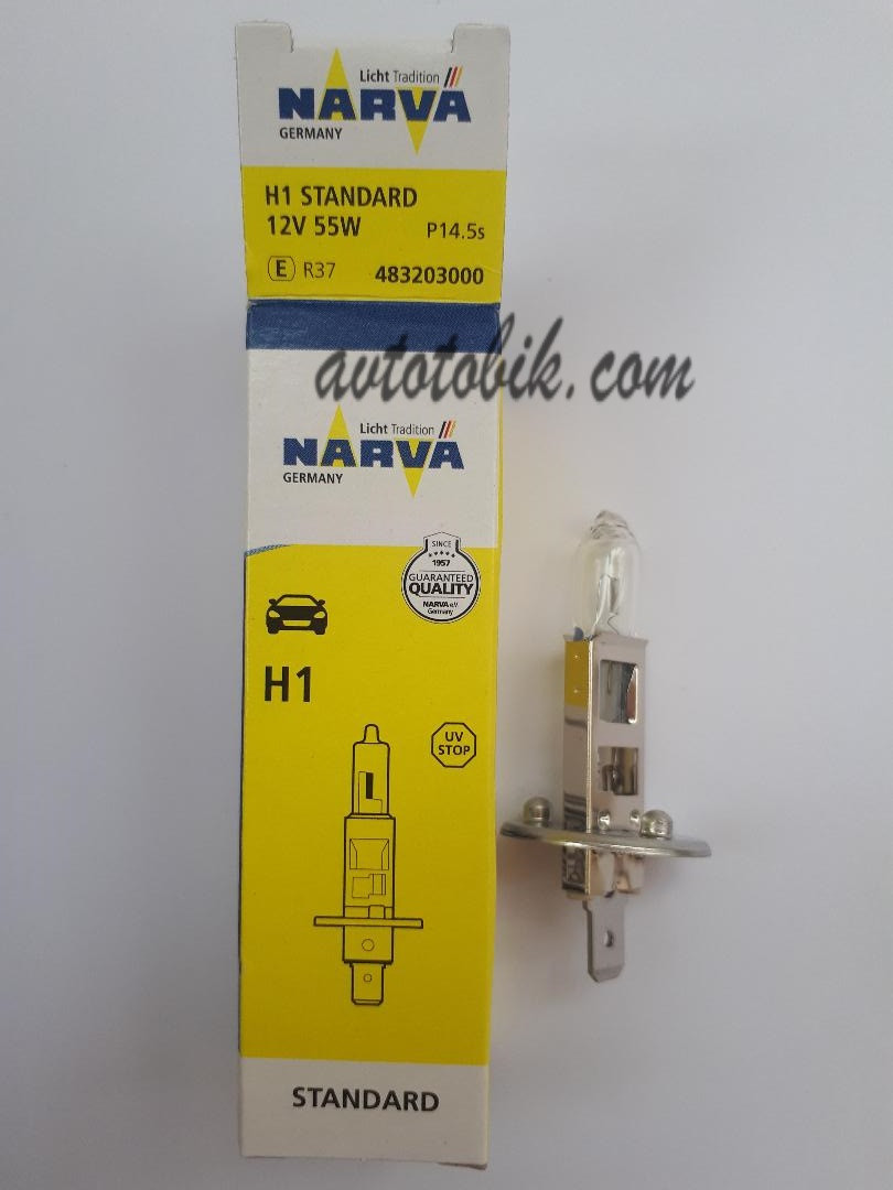 Лампа галогенна NARVA H1 Standart 12 V 55 W (1 шт.), фото 1