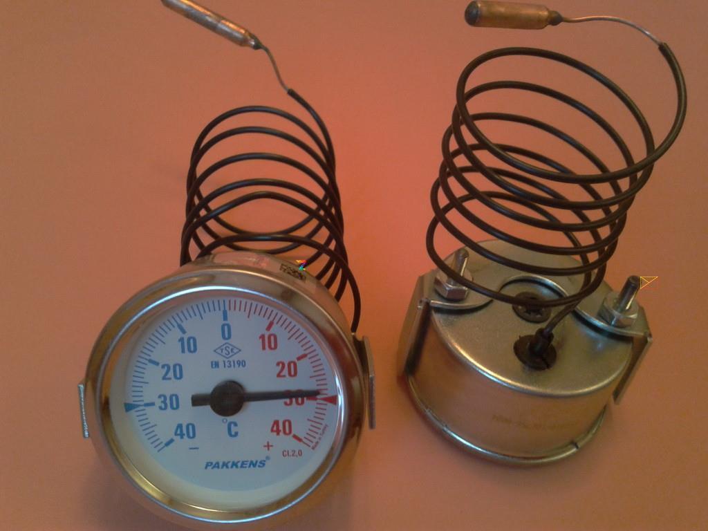 Капілярний Термометр PAKKENS Ø60мм від -40 до +40 °С, довжина капіляра 1м Туреччина