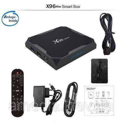 Смарт ТВ Приставка X96 MAX 4гб 32Гб Amlogic S905X2 Смарт Бокс 4-32 tv box x96 Макс Smart box Android 9 - фото 6 - id-p890536541