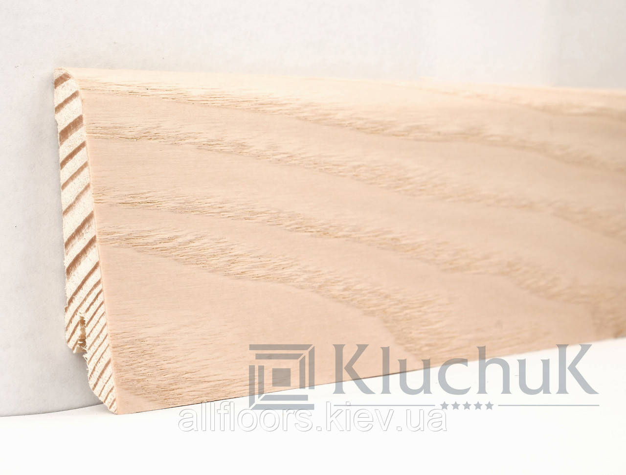 Плінтус Kluchuk Євро KLE60-05 Ясен Вибілений 60мм