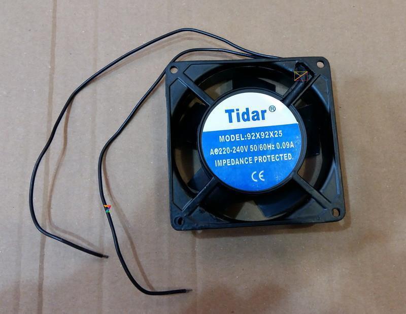 Вентилятор Осевой Универсальный Tidar 92мм*92мм*25мм / 220-240V / 0,09А ...