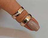 Пара обручок з срібла з вставками із золота, фото 5