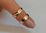 Пара обручок з срібла з вставками із золота, фото 7