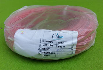 Провід мідний термостійкий SIAF - перетин 0,50 мм / L=100м (в гумово-силіконовій ізоляції) ELCAB CABLO, Туреччина