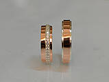 Пара обручок з срібла з вставками із золота, фото 4