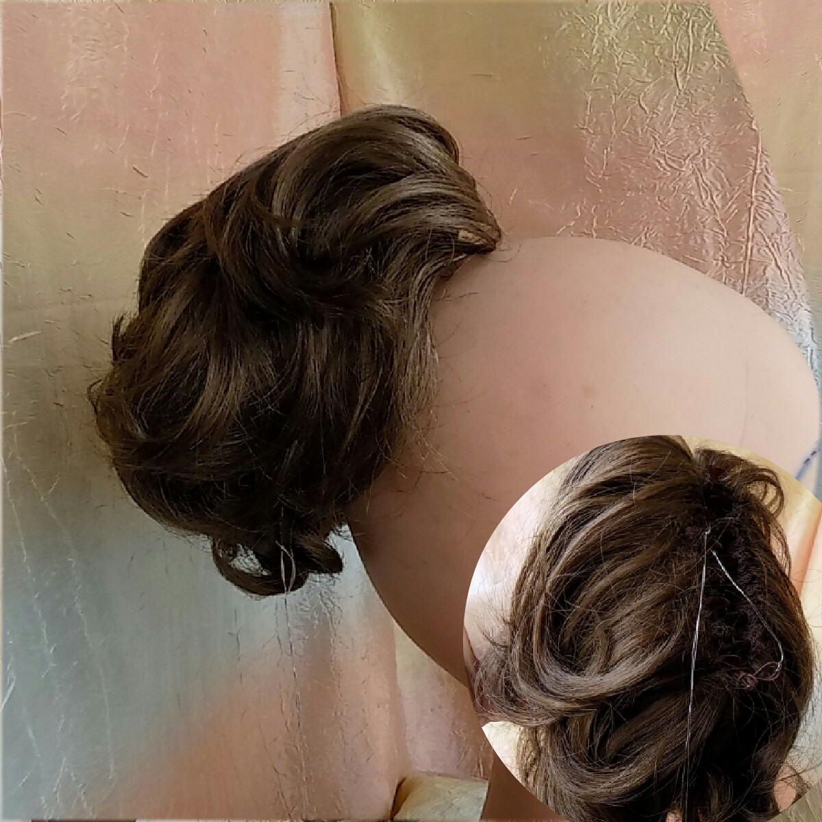 Хвіст короткий пишний на крабі світло-русявий BABY-12, фото 1