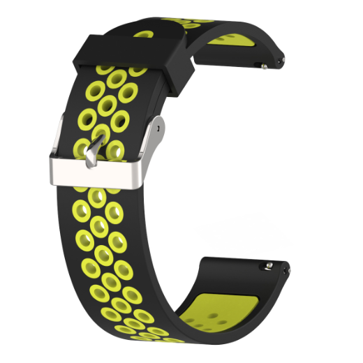 Силіконовий ремінець Sport для Amazfit GTR 2 / Pace / Stratos / 22 мм Чорний / Зелений 1894P