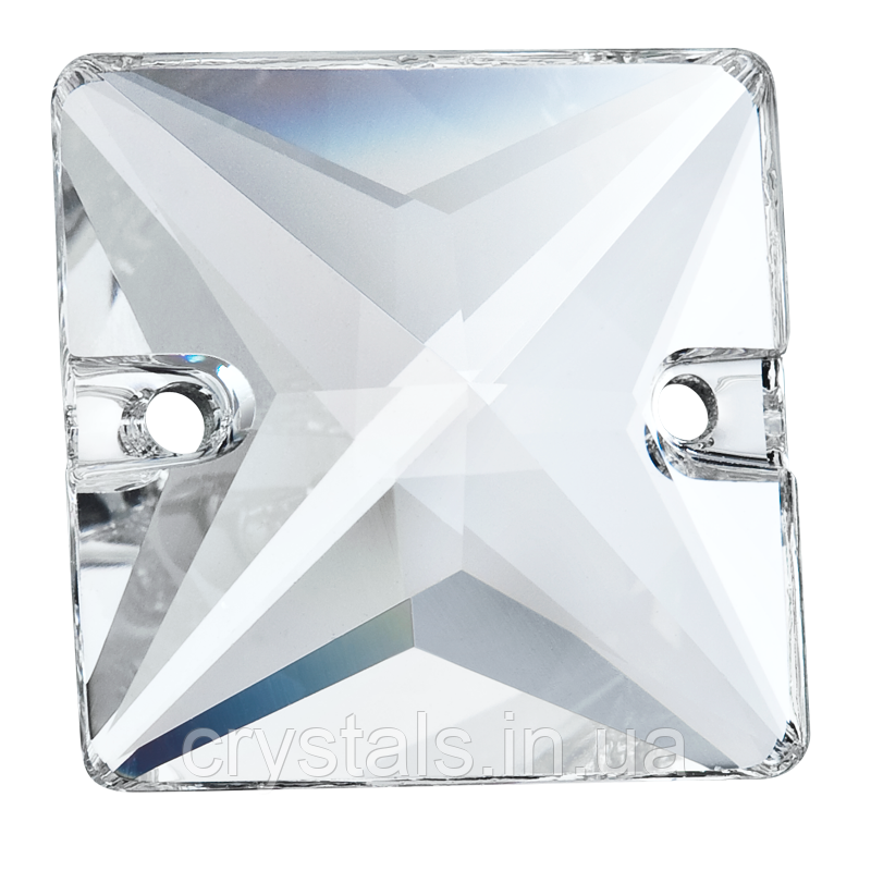 Пришивні кришталеві квадрати Preciosa (Чехія) 16х16 мм Crystal