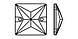 Пришивні кришталеві квадрати Preciosa (Чехія) 16х16 мм Crystal АВ 2-й сорт, фото 3