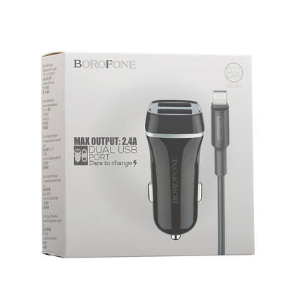 Зарядний пристрій Borofone BZ2 Lightning 2USB 2.4A , фото 3