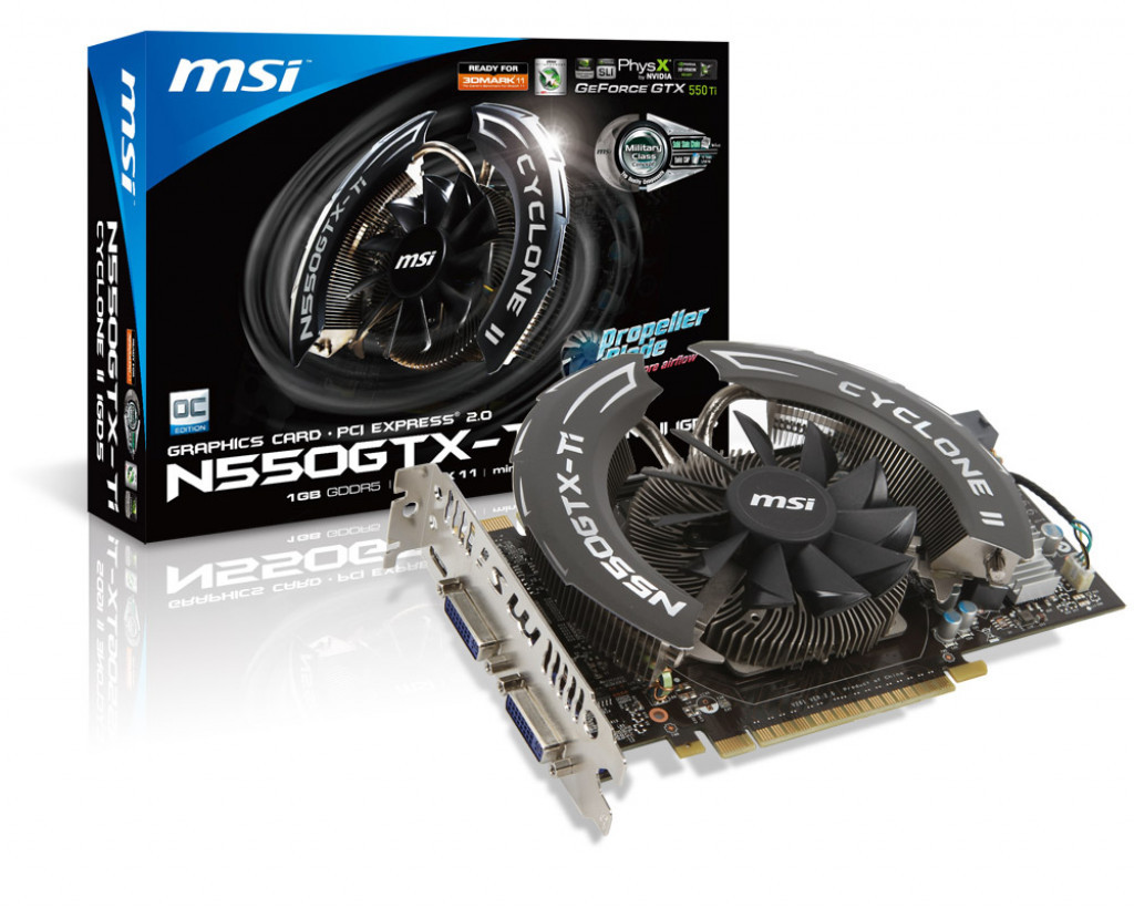 Видеокарта MSI GeForce GTX550 Ti (N550GTX-TI) - фото 1 - id-p559667666