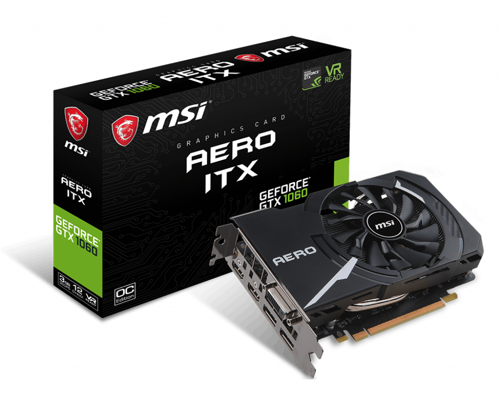 Відеокарта MSI GeForce GTX 1060 Aero ITX OC (GTX 1060 AERO ITX 3G)