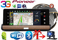 GPS навигатор видеорегистратор DVR Pioneer T7, Sim, Android, 3G, WIFI+ камера заднего вида в подарок