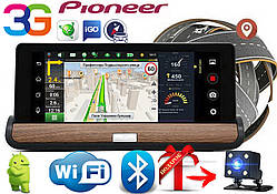 GPS навігатор відеореєстратор Pioneer DVR T7, Sim, Android, 3G, WIFI+ камера заднього виду в подарунок