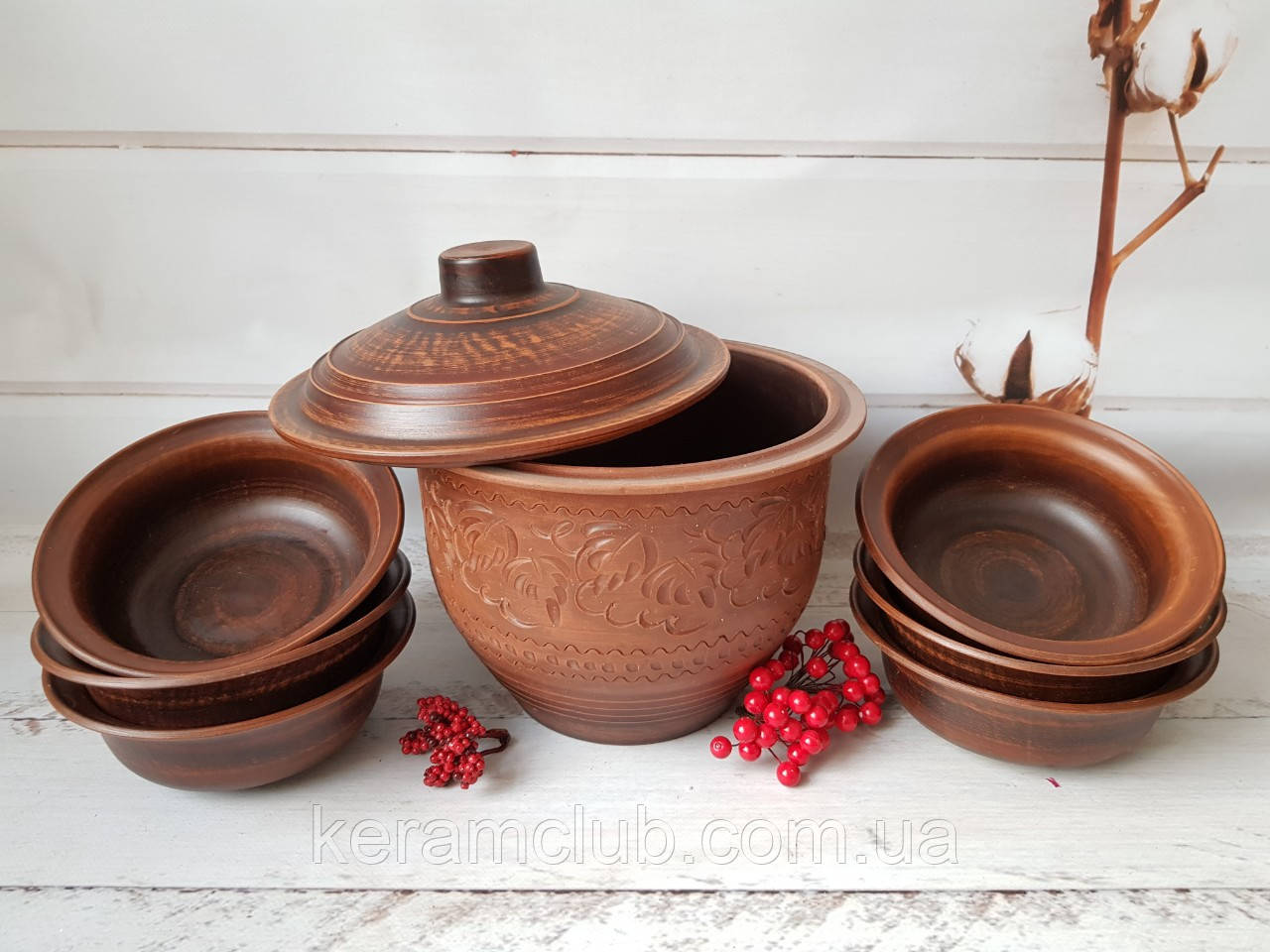 Набір бочечок 5 л і 6 мисок 600 мл