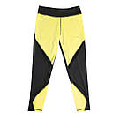 Жіночі для фітнесу легінси для спорту з сіткою чорні жовті №31 — спортивні, фото 7