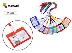 Бейдж горизонтальний, 103х75мм, на шнурку