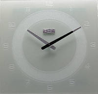 Оригинальные настенные часы 40х40 см SPG CLASSIC с цифрами белые [Стекло, Открытые]