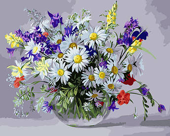 Картина за номерами Вазочка польових квітів 40 х 50 см (BK-GX9890)