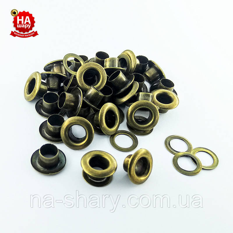 Люверси для взуття 5 мм (No3), Антик, Туреччина (100 шт.)