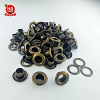 Люверси для курток 6 мм (No4), Антик, Туреччина (100 шт.)