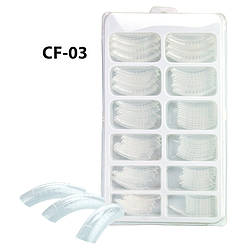 Верхні форми з розміткою для нарощування нігтів 120шт. CF-03