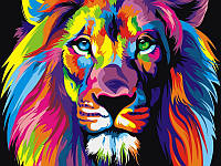 Картина по номерам Радужный лев 30 х 40 см (VK001)