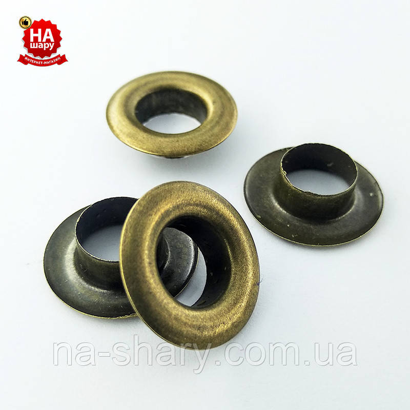 Люверси для одягу 10 мм (No24), Антик, Туреччина (100 шт.)