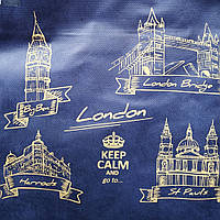 Екосумка зі спанбонд велика на блискавці (розмір: 50*42*15 см)