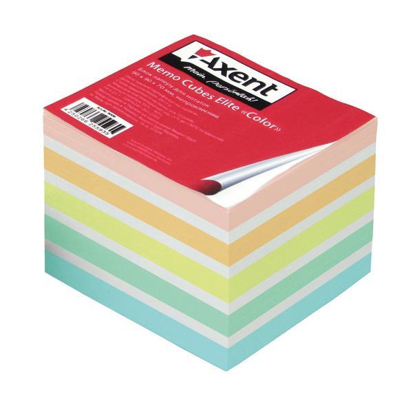 Блок паперу для нотаток непроклеенный Axent 90х90х40мм асорті кольорів 8026-A