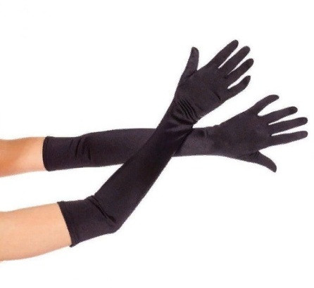 Рукавички чорні вище ліктя, рукавички довгі чорні, фото 1