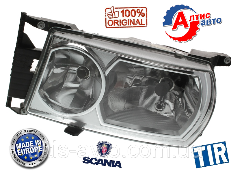 Передні фари Scania хромована D1R/H7/T4W Xenon оптика для автомобілів вантажівок