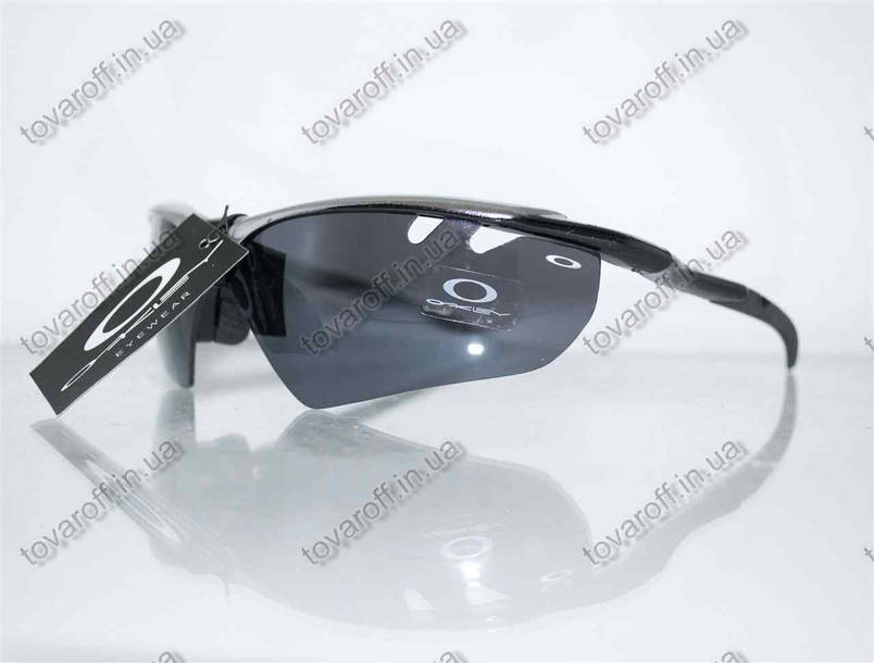 Окуляри чоловічі сонцезахисні спортивні Oakley (Оклі) - Чорно-сірі - 9134, фото 1