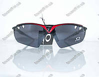 Окуляри чоловічі сонцезахисні спортивні Oakley (Оклі) - Чорно-червоні - 9134