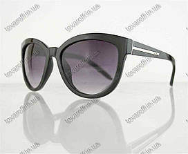 Окуляри унісекс сонцезахисні в стилі Вайфарер (Wayfarer) - Чорні - 1016