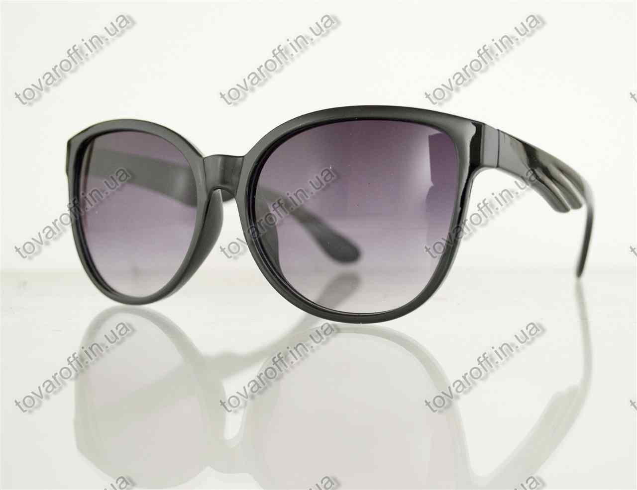 Окуляри унісекс сонцезахисні в стилі Вайфарер (Wayfarer) - Чорні - 1003