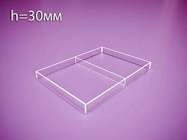 Акриловая коробка, контейнер с перегородкой 220х310х30мм Ташута  (35-13018-01)