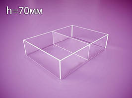 Акриловая коробка, контейнер с перегородкой 220х310х70мм Ташута  (35-13020-01)