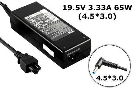 Блок живлення для ноутбука HP 19.5V 3.33A 65W 4.5 x 3.0m, фото 1