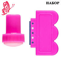 Нове Надходження: Набір для Стемпинга Подушка Штемпельна і Скребок з Металевою Пластиною