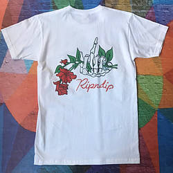 Біла футболка RipNDip Fuck • Чоловічий та жіночий • Бірки ориг XS