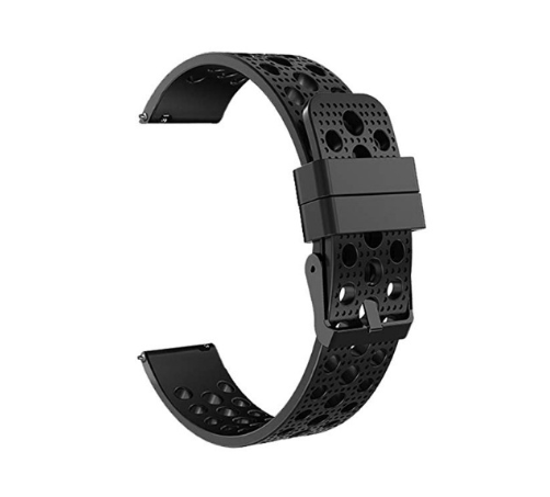 Силіконовий ремінець Breathable Fashion для Xiaomi Amazfit Bip / Lite / 20 мм Чорний 1909P
