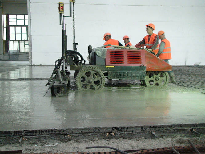 Бетонное основание для полимерного покрытия, Монтаж бетонных полов ...