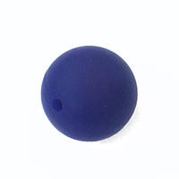 Бусина 19 мм (темно-синяя) круглая силиконовая